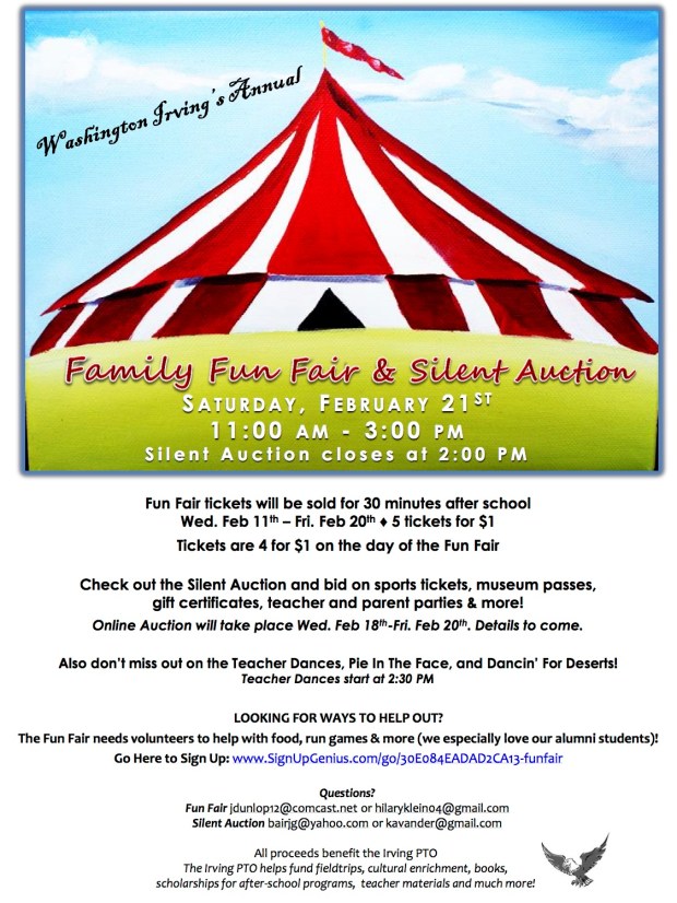 fun fair silent auction flyer notes 2 pages