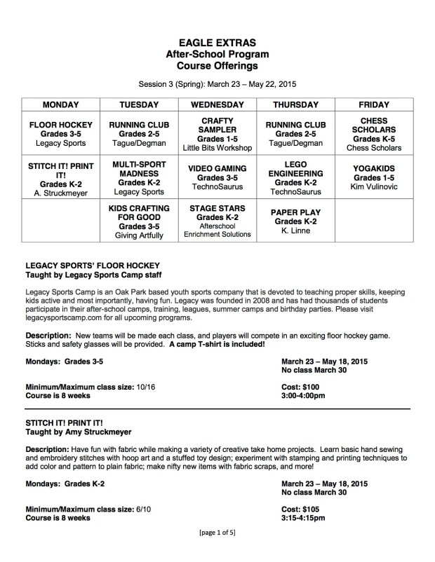 eagle-extras-course-offerings-spring-2015