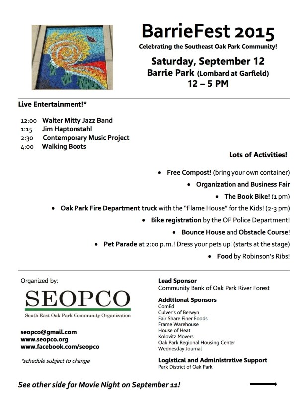 Barrie Fest and Movie Night Flyer - 2 sided - 2015 - SEOPCO