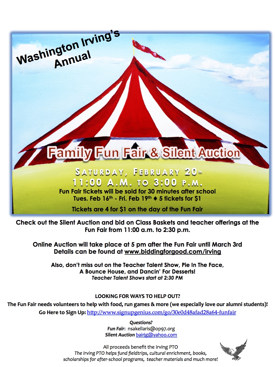 Fun Fair Program Annual Family Fun Fair Coming Soon! | Irving School PTO