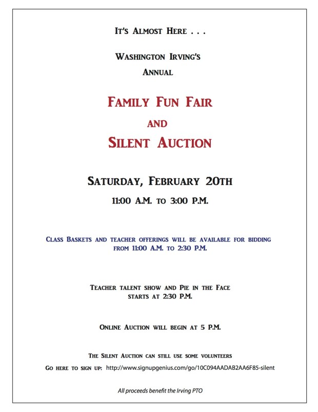 Silent Auction flyer for website