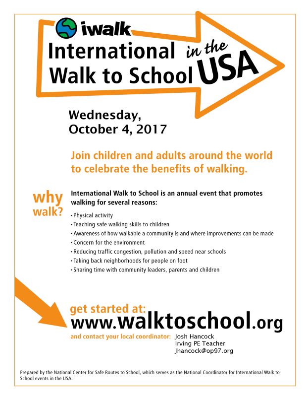 flyer why walk to school